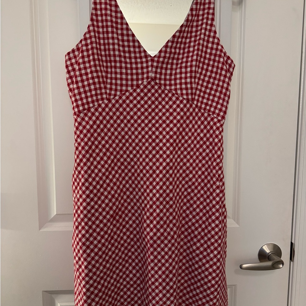 Abercrombie & Fitch Red and White Checkered Dress
